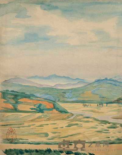 王济远 风景水彩稿 20×30cm